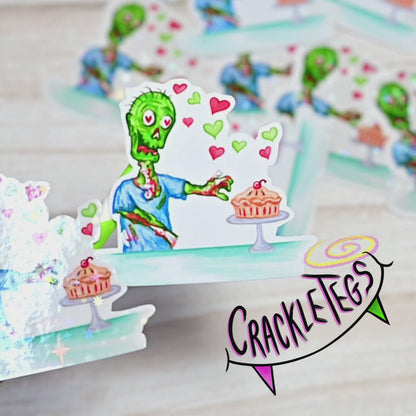 Zombie Samuel's True Love Stickers, Pack of 6.
