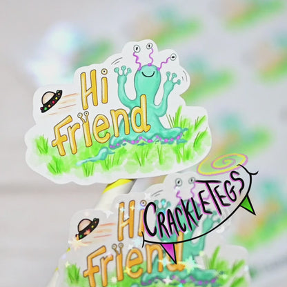 Enkins the Friendly Alien Stickers, Sheet of 8.