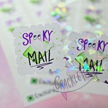Spooky Mail Stickers, Sheet of 15.