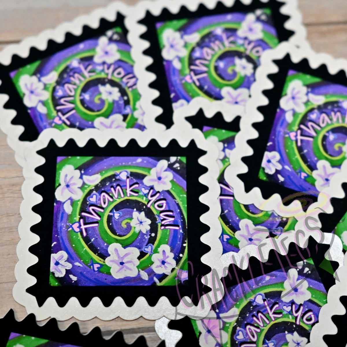 Thank you, Floral Swirl Stickers, made for the MND association fundraiser.