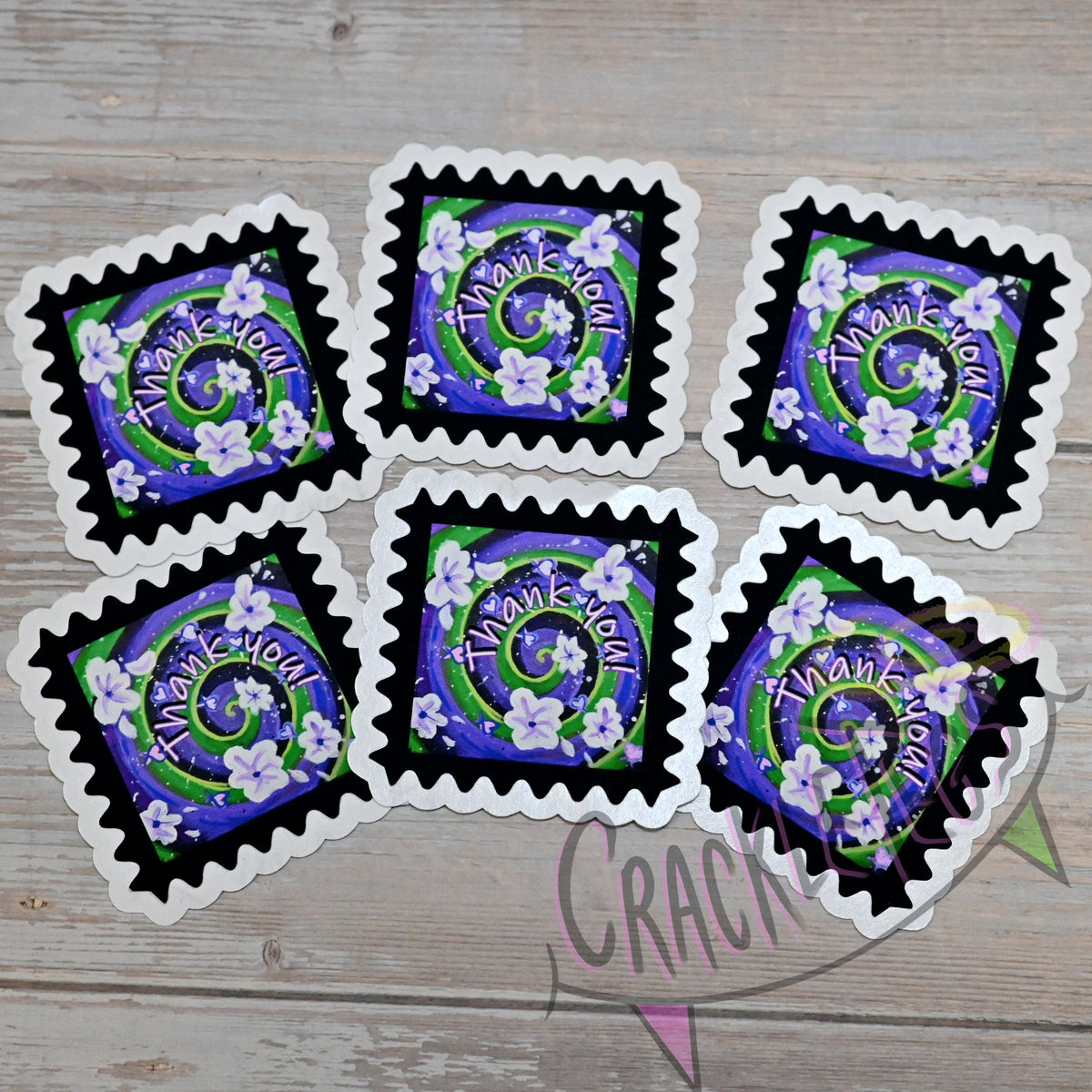 Thank you, Floral Swirl Stickers, made for the MND association fundraiser.